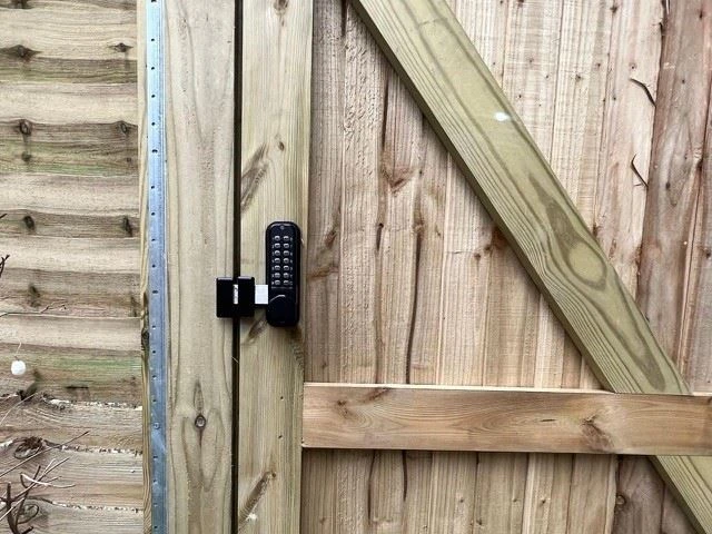 Key-pad entry gate on gate